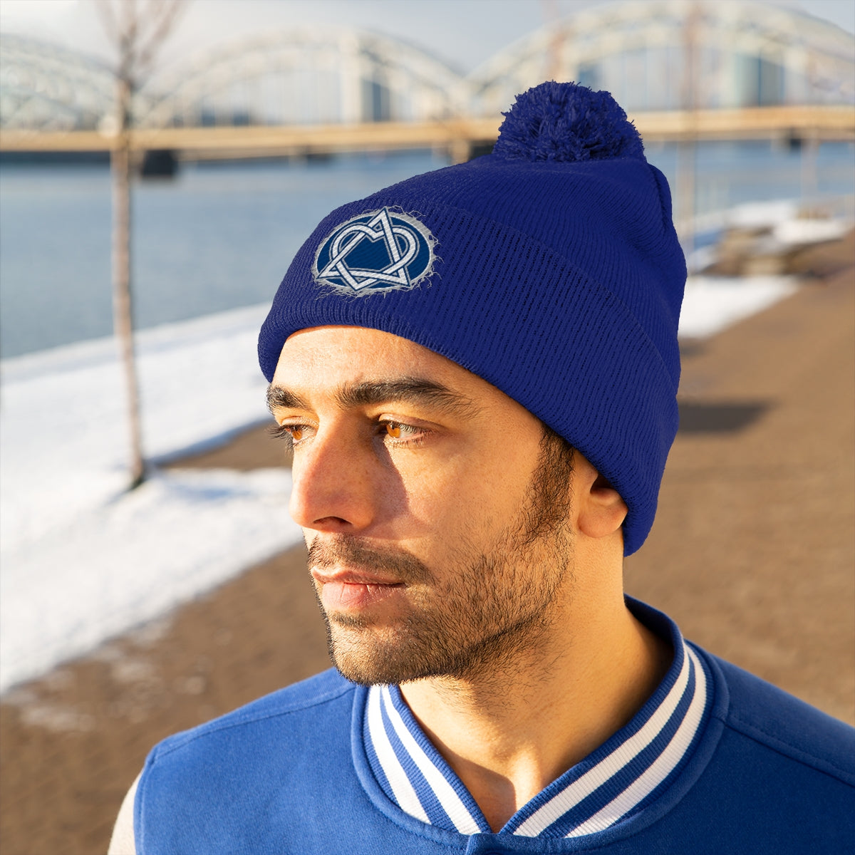 Adoption Logo Pom Pom Beanie